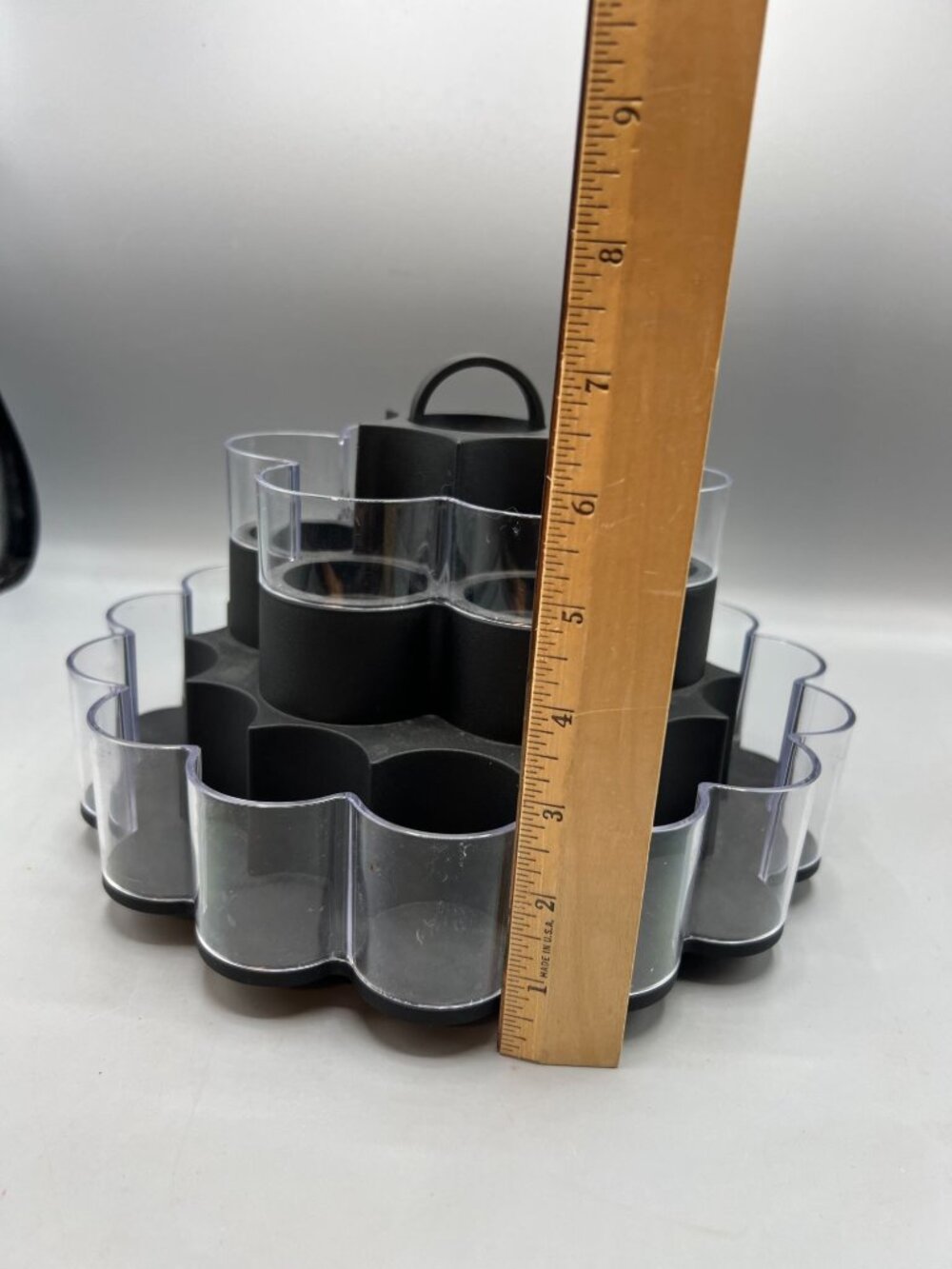 Pampered Chef Spice Turn About Rack Spinning Rotating RETIRED 1632 Black 2 Tier - Picture 8 of 9